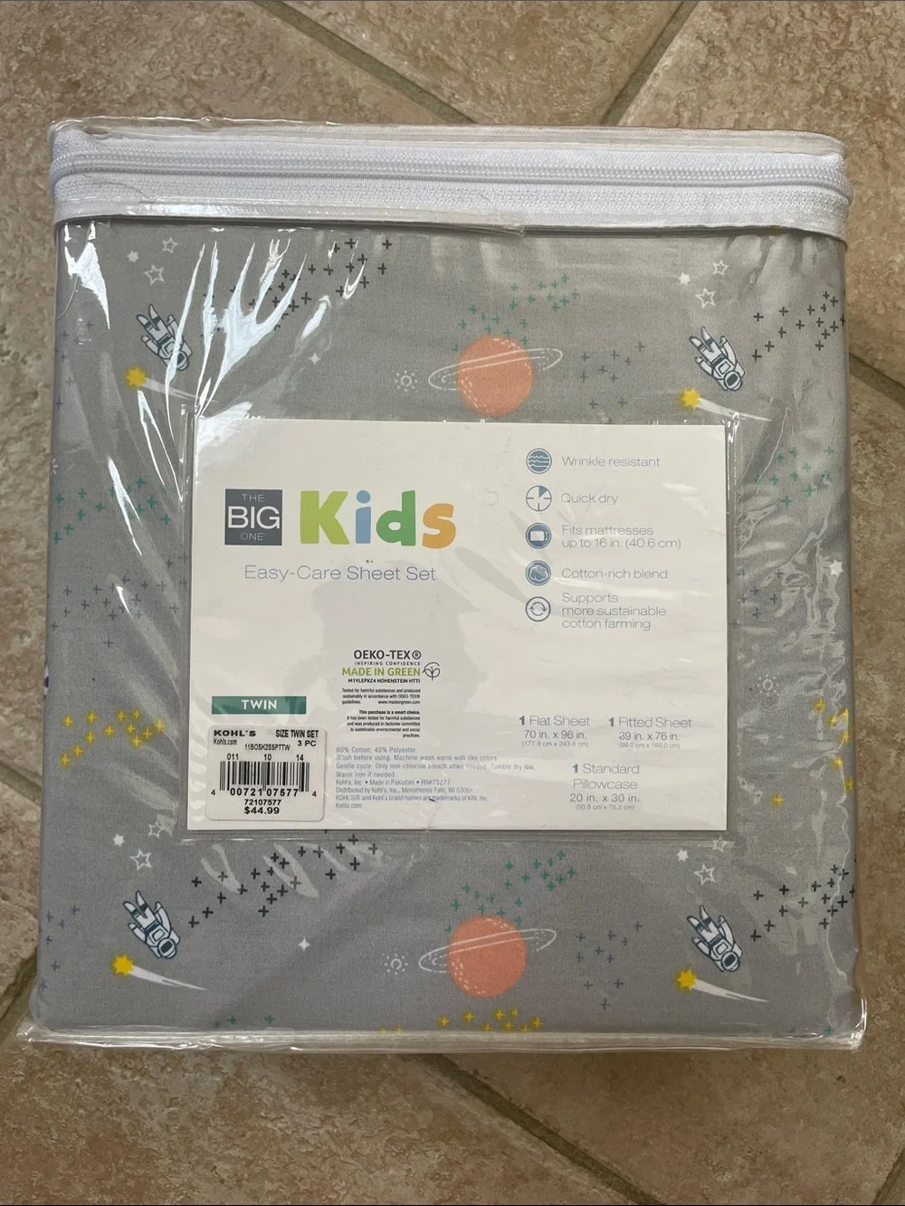 The Big One Kids Space Explorers Easy Care Sheet Set
